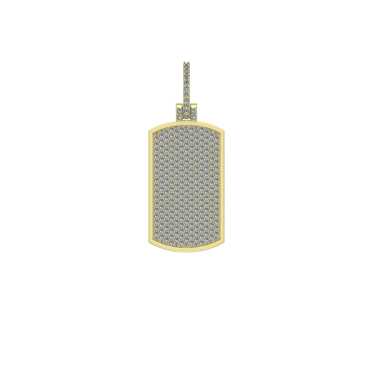 HIP-HOP DOG TAG DIAMONDS PENDANT